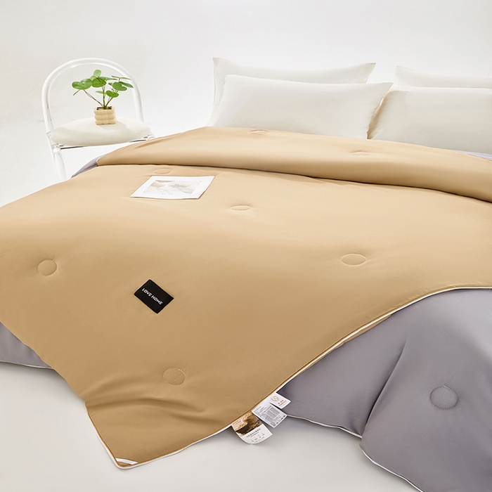 91家纺网 家纺一手货源 找家纺 （总）VIP被业 2025新款双拼贴标大豆子母被冬被被子被芯