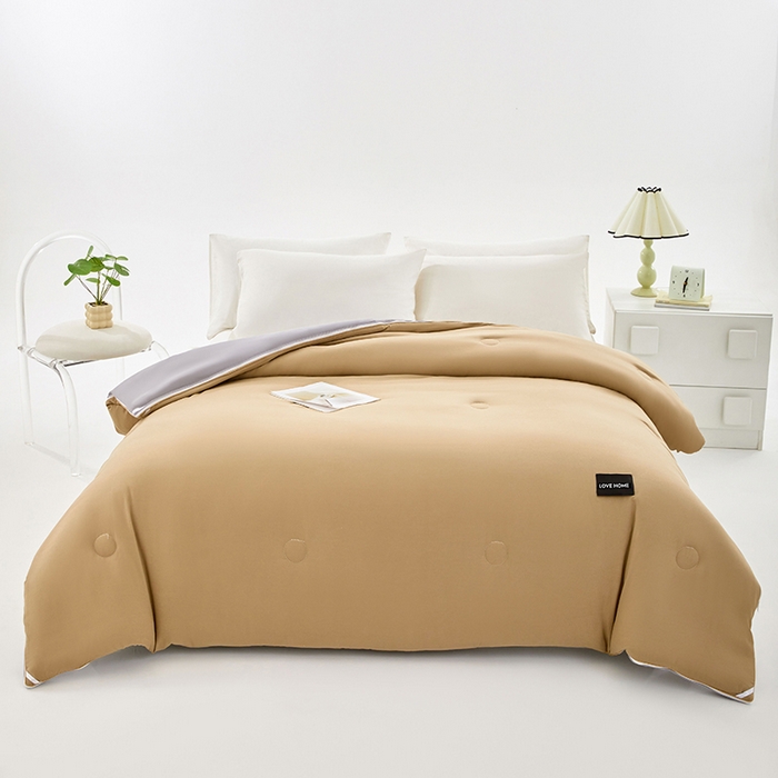 91家纺网 家纺一手货源 找家纺 （总）VIP被业 2025新款双拼贴标大豆子母被冬被被子被芯