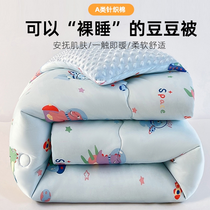 91家纺网 家纺一手货源 找家纺 （总）天瑜家纺 2025新款针织棉豆豆绒大豆被冬被被子被芯
