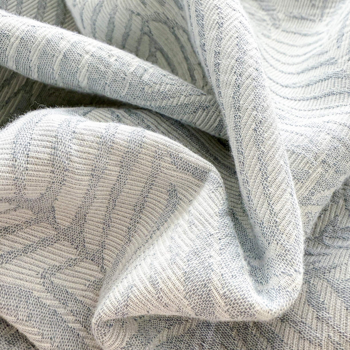 91家纺网 家纺一手货源 找家纺 眠博士 2025新款全棉提花磨毛单枕套 提花磨毛枕套-枫叶蓝