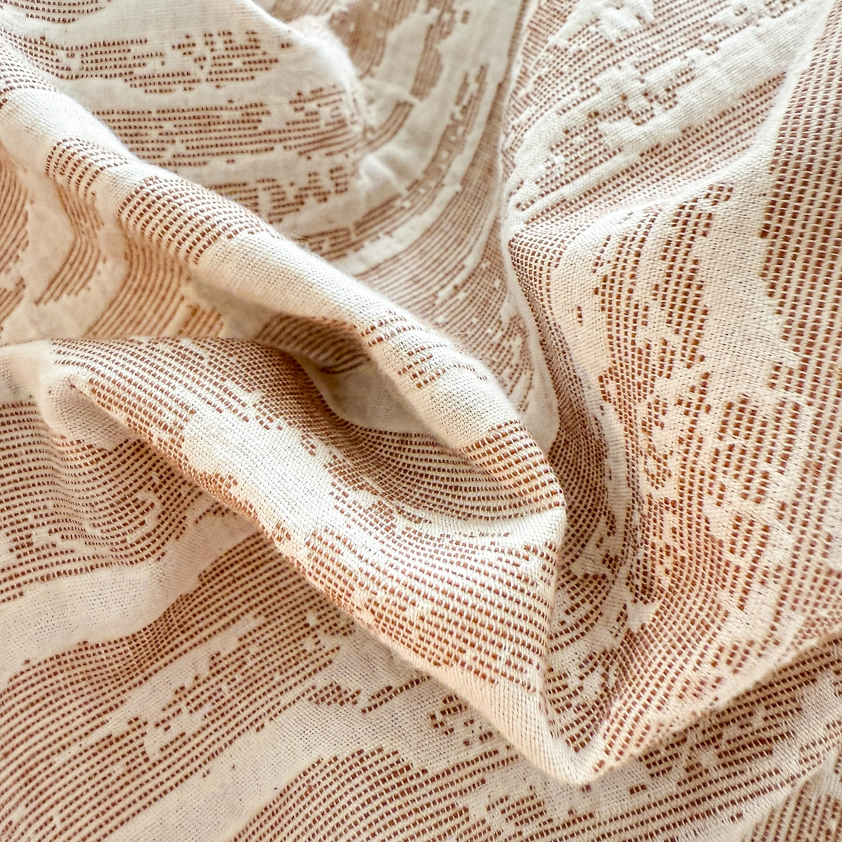 91家纺网 家纺一手货源 找家纺 眠博士 2025新款全棉提花磨毛单枕套 提花磨毛枕套-流光咖