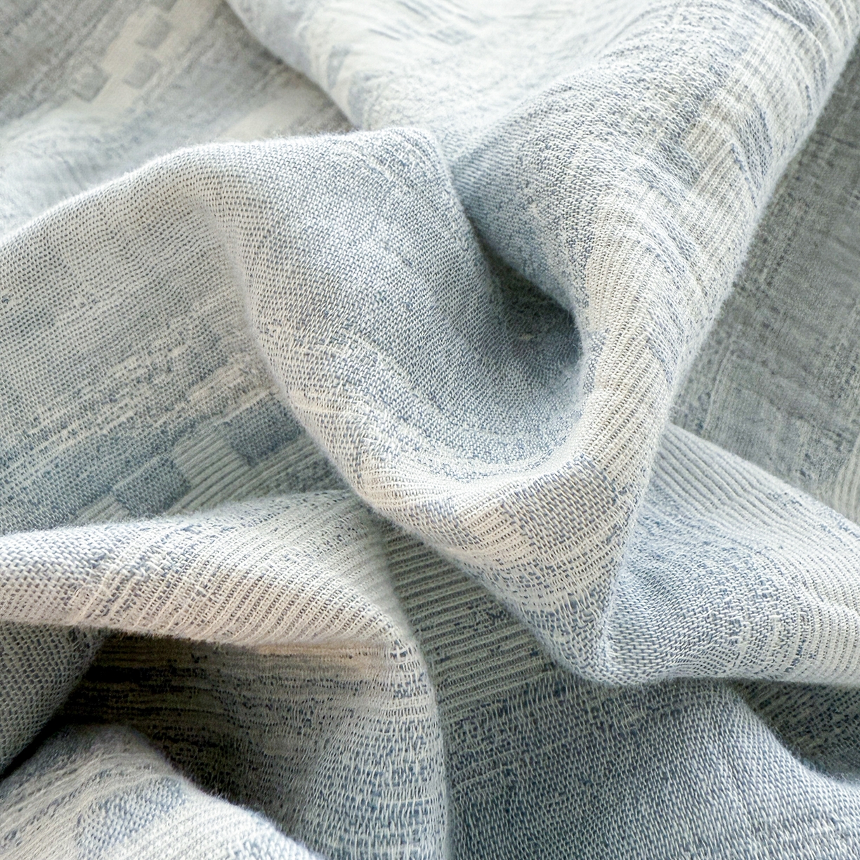 91家纺网 家纺一手货源 找家纺 眠博士 2025新款全棉提花磨毛单枕套 提花磨毛枕套-梦雨蓝