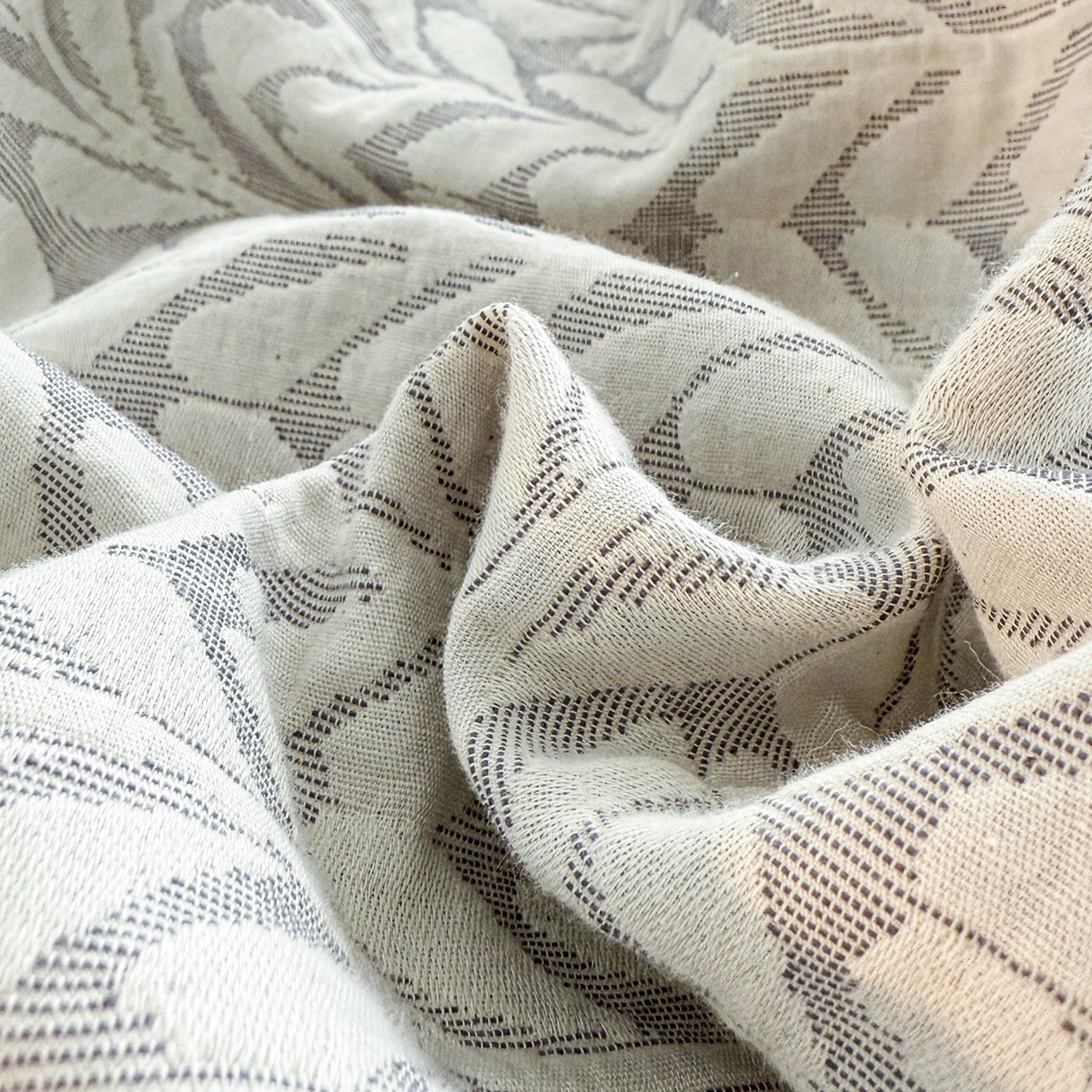 91家纺网 家纺一手货源 找家纺 眠博士 2025新款全棉提花磨毛单枕套 提花磨毛枕套-荞麦灰