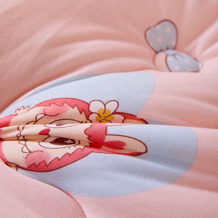 91家纺网 家纺一手货源 找家纺 天瑜家纺 2025新款针织棉豆豆绒大豆被冬被被子被芯 拉布粉