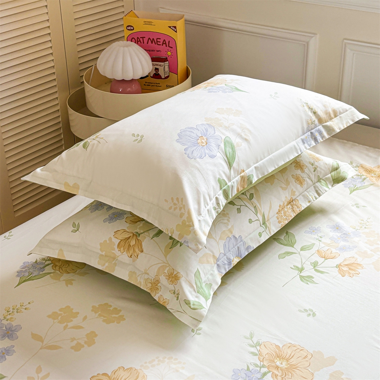 花梦欣 2025新款全棉纯棉印花单品系列-多规格枕套单品枕套枕套单件 灯火阑珊