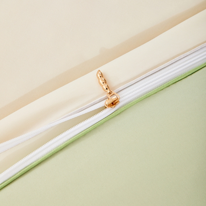 91家纺网 家纺一手货源 找家纺 VIP被业 2025新款双拼贴标大豆子母被冬被被子被芯 米拼绿