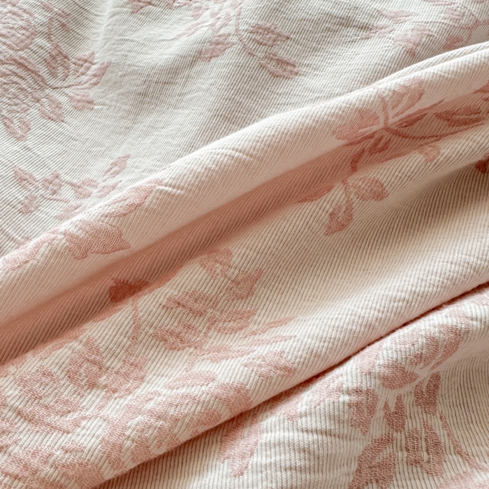 91家纺网 家纺一手货源 找家纺 眠博士 2025新款全棉提花磨毛单枕套 提花磨毛枕套-长夏粉