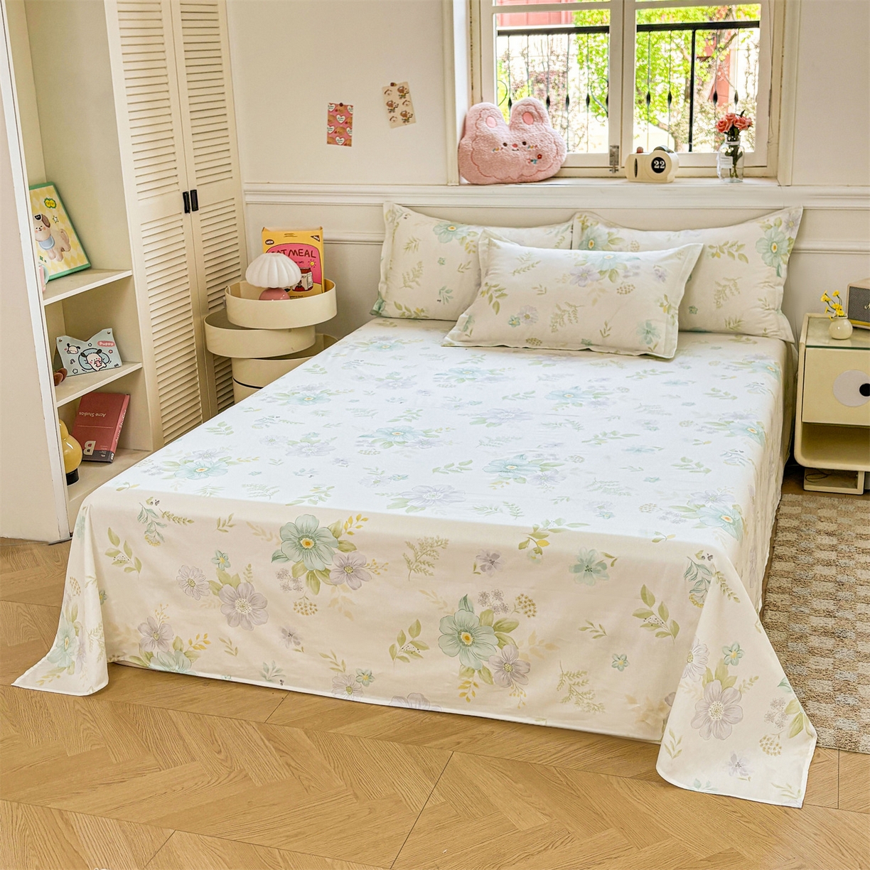 91家纺网 家纺一手货源 找家纺 花梦欣 2025新款全棉纯棉印花单品系列-多规格枕套单品枕套枕套单件 蝶舞恋曲