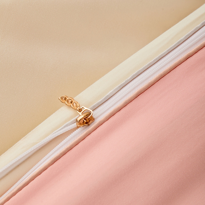 91家纺网 家纺一手货源 找家纺 VIP被业 2025新款双拼贴标大豆子母被冬被被子被芯 米拼粉