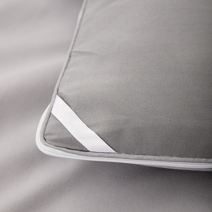 91家纺网 家纺一手货源 找家纺 VIP被业 2025新款双拼贴标大豆子母被冬被被子被芯 深灰拼浅灰