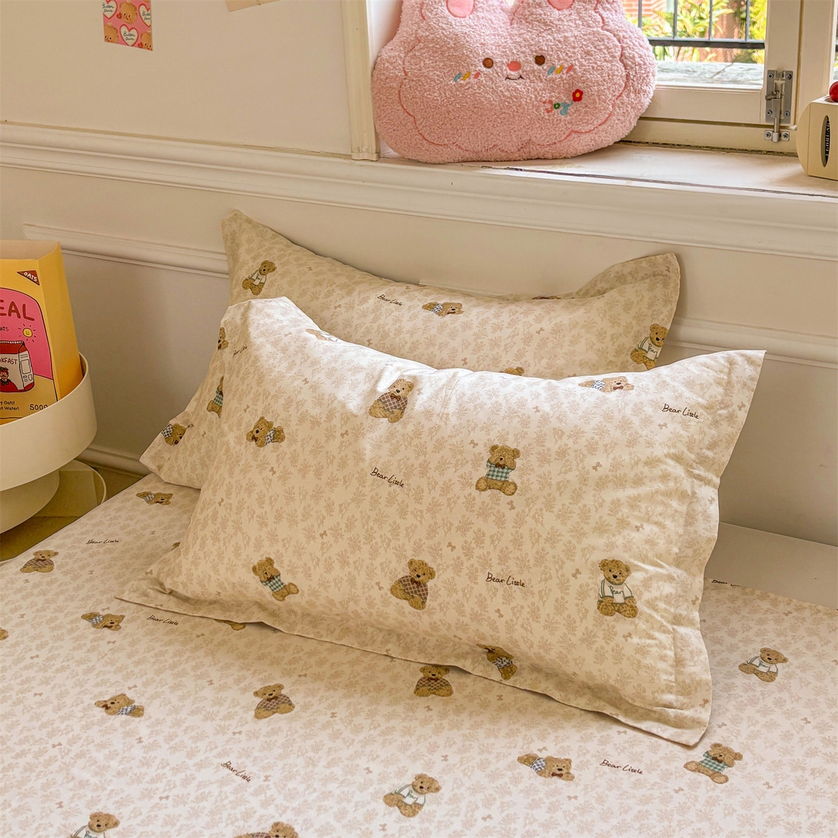 91家纺网 家纺一手货源 找家纺 花梦欣 2025新款全棉纯棉印花单品系列-多规格枕套单品枕套枕套单件 果酱电台