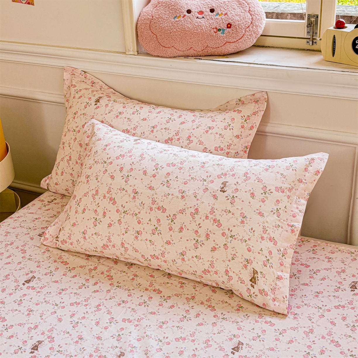 91家纺网 家纺一手货源 找家纺 花梦欣 2025新款全棉纯棉印花单品系列-多规格枕套单品枕套枕套单件 花中仙子