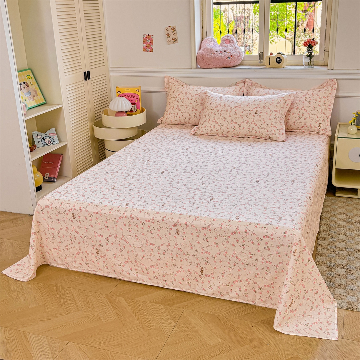 91家纺网 家纺一手货源 找家纺 花梦欣 2025新款全棉纯棉印花单品系列-多规格枕套单品枕套枕套单件 花中仙子