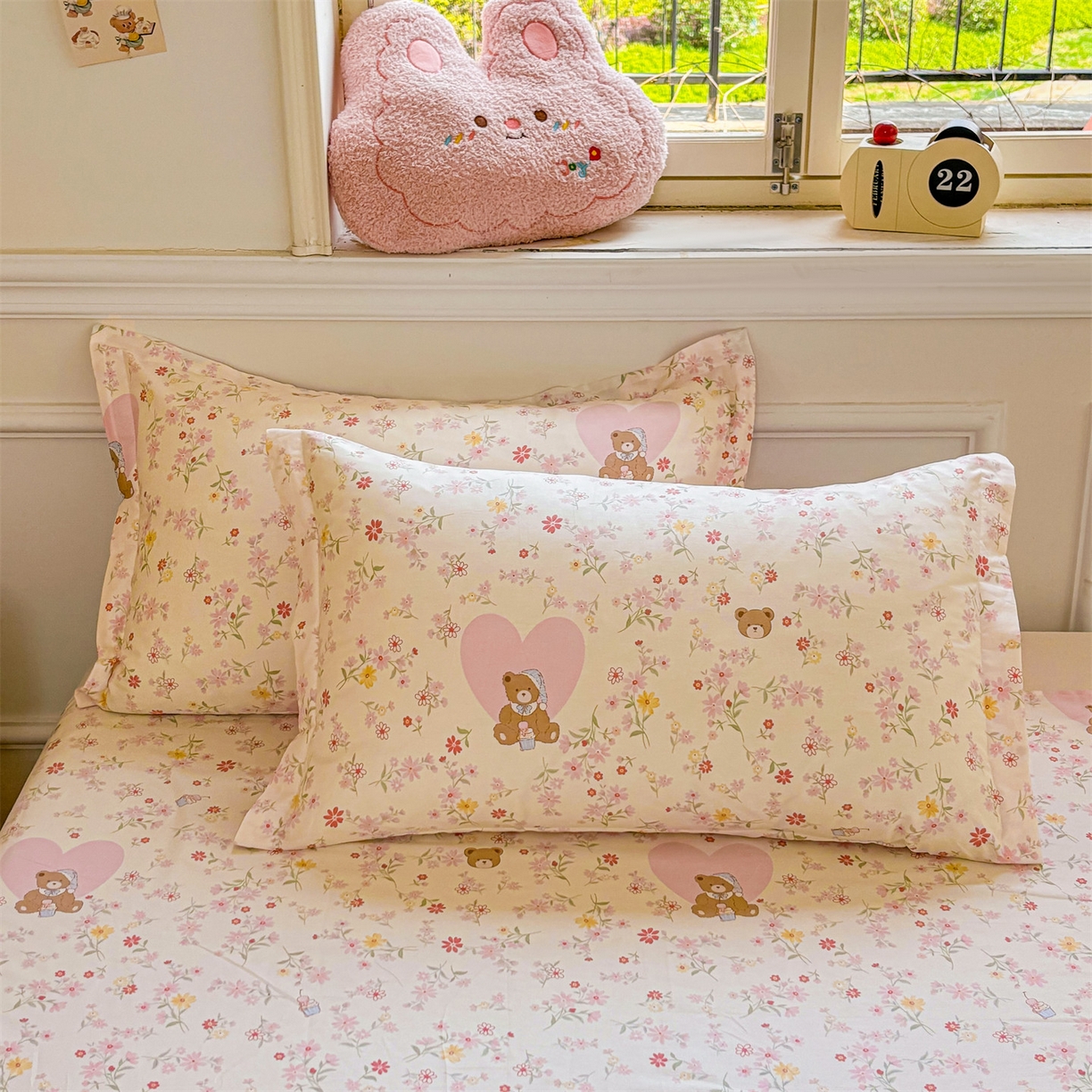 91家纺网 家纺一手货源 找家纺 花梦欣 2025新款全棉纯棉印花单品系列-多规格枕套单品枕套枕套单件 旧书折痕粉