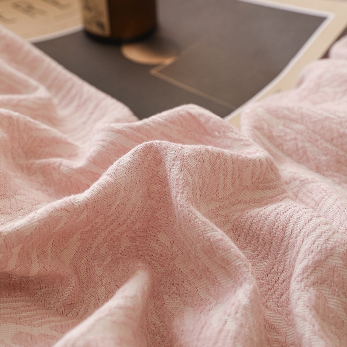 91家纺网 家纺一手货源 找家纺 眠博士 2025新款全棉提花磨毛单枕套 提花磨毛枕套-缤纷粉