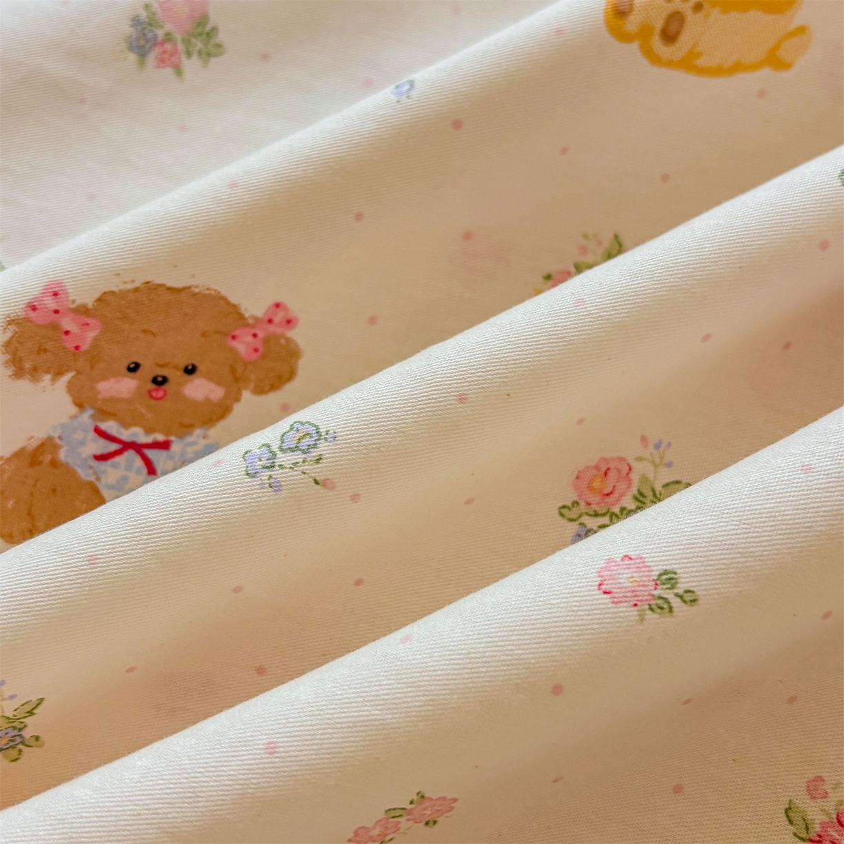 91家纺网 家纺一手货源 找家纺 花梦欣 2025新款全棉纯棉印花单品系列-多规格枕套单品枕套枕套单件 酷卡小狗