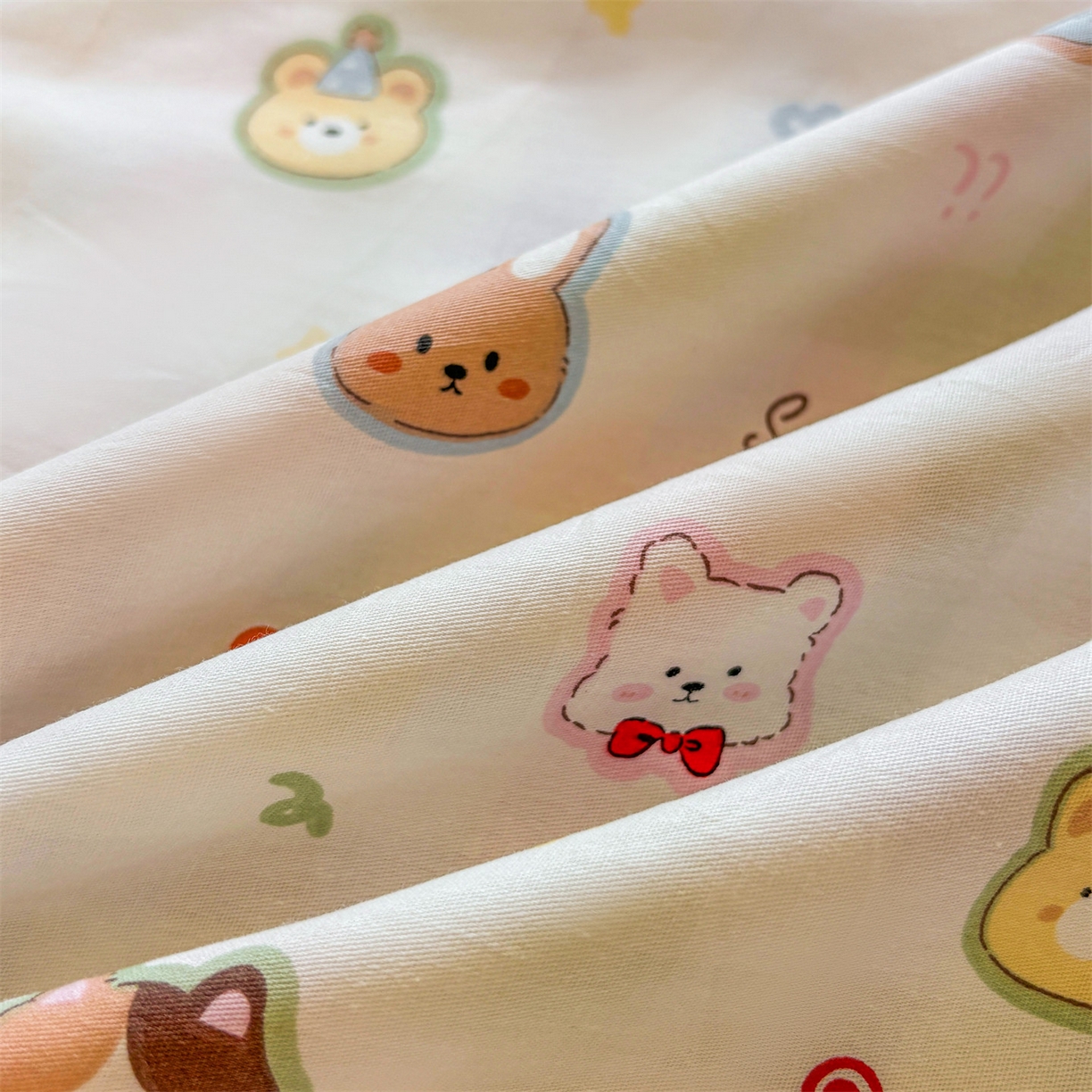 91家纺网 家纺一手货源 找家纺 花梦欣 2025新款全棉纯棉印花单品系列-多规格枕套单品枕套枕套单件 萌宠国度