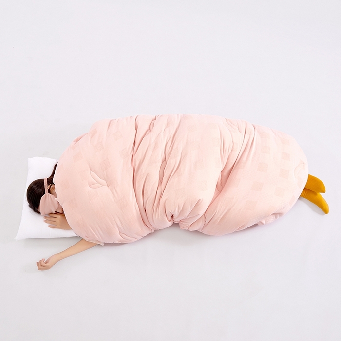 91家纺网 家纺一手货源 找家纺 VIP被业 2025新款华夫格全棉纯棉大豆被被子被芯 粉色