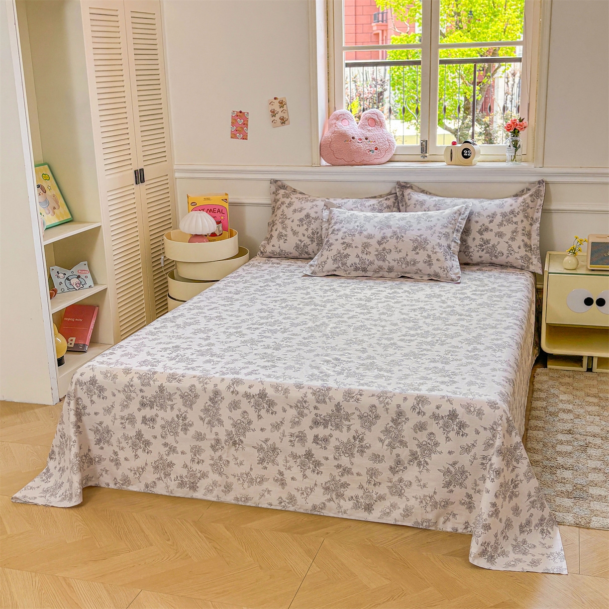 91家纺网 家纺一手货源 找家纺 花梦欣 2025新款全棉纯棉印花单品系列-多规格枕套单品枕套枕套单件 摩菲