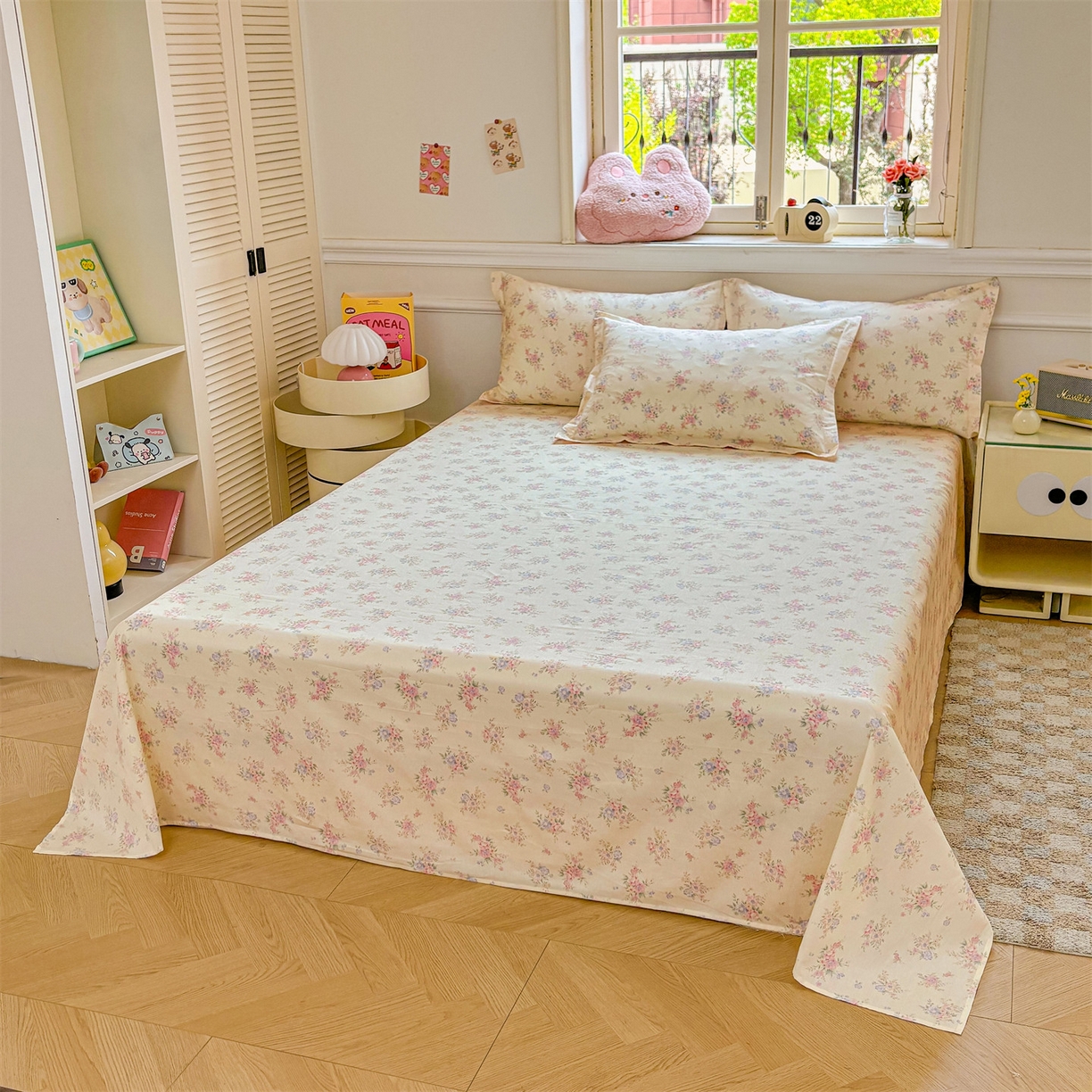 91家纺网 家纺一手货源 找家纺 花梦欣 2025新款全棉纯棉印花单品系列-多规格枕套单品枕套枕套单件 欧风花影