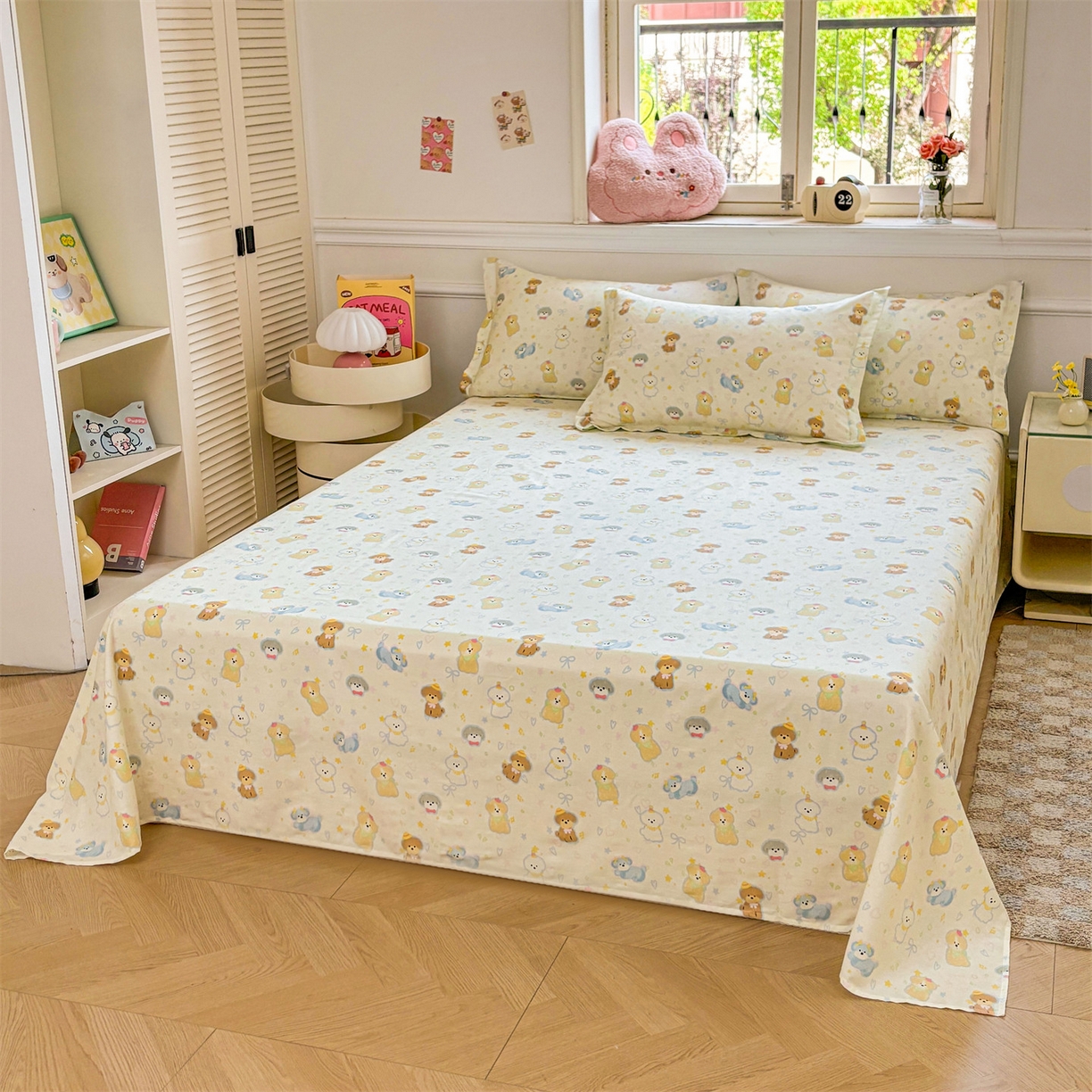 91家纺网 家纺一手货源 找家纺 花梦欣 2025新款全棉纯棉印花单品系列-多规格枕套单品枕套枕套单件 童趣绘彩