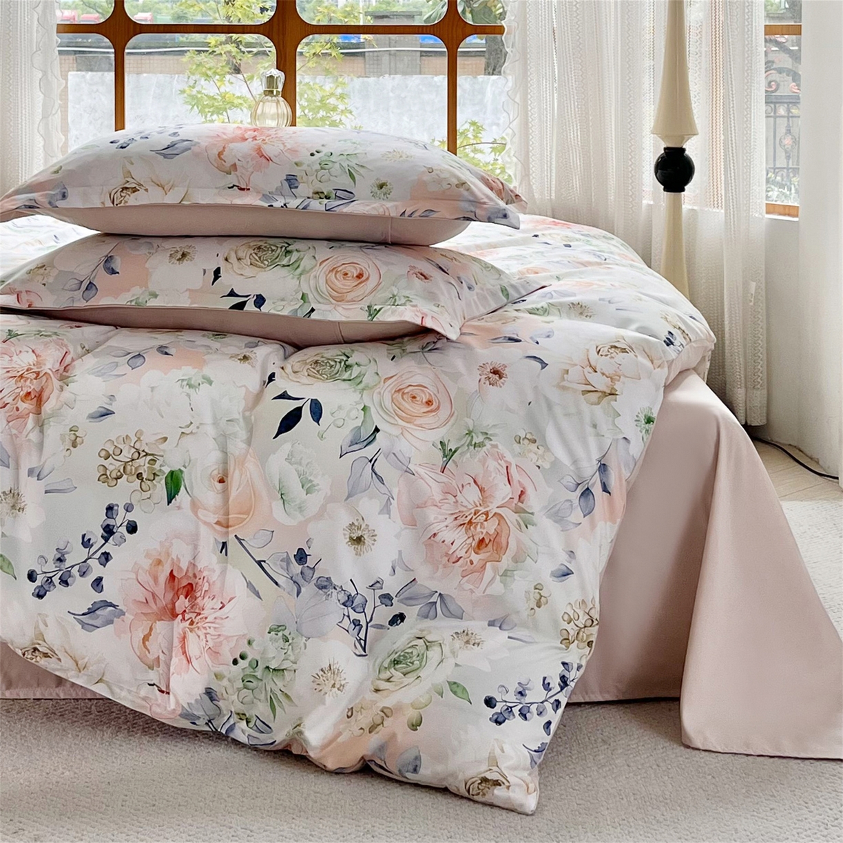 91家纺网 家纺一手货源 找家纺 佳宇轩 2025新款活性数码印花单人三件套双人四件套 前程似锦