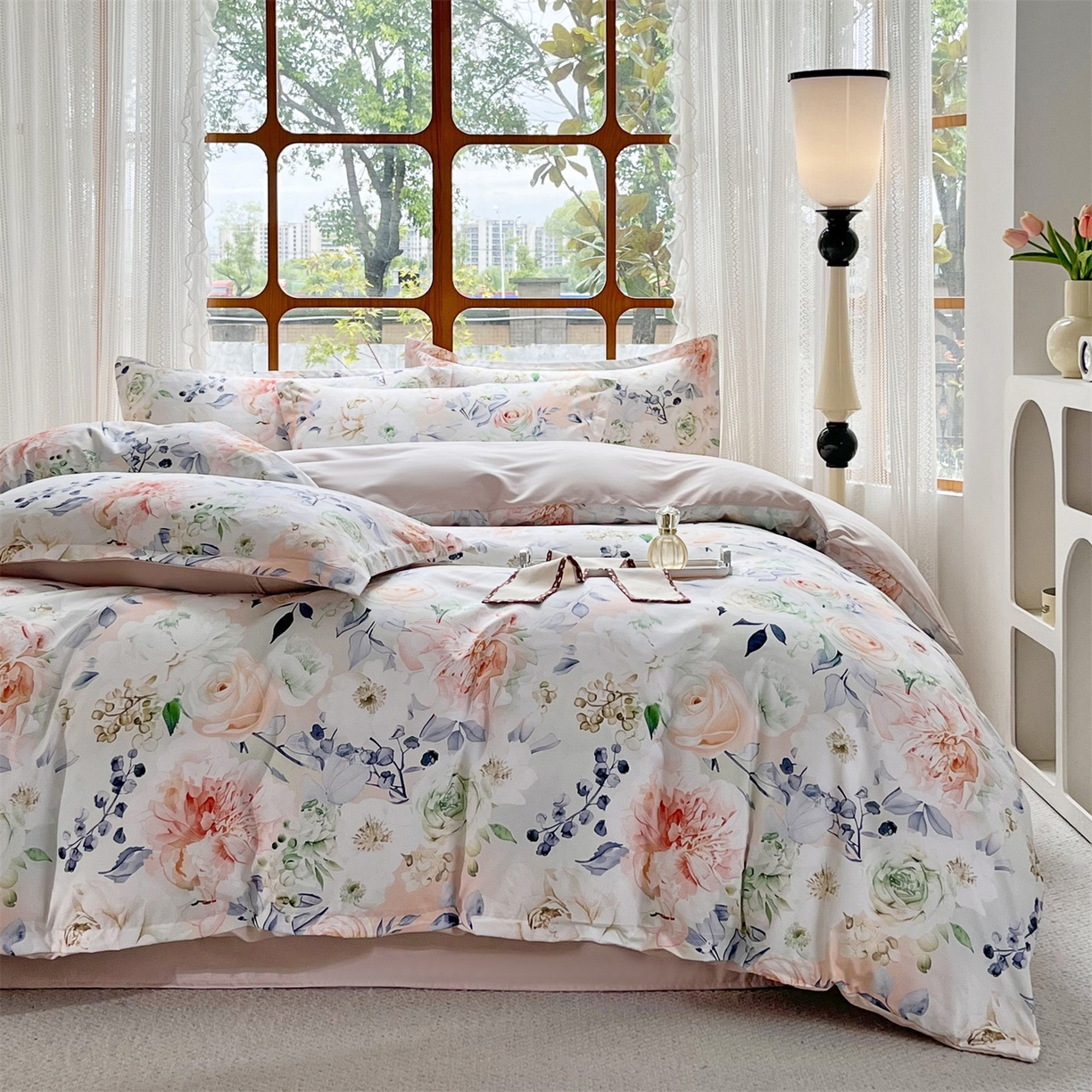 91家纺网 家纺一手货源 找家纺 佳宇轩 2025新款活性数码印花单人三件套双人四件套 前程似锦