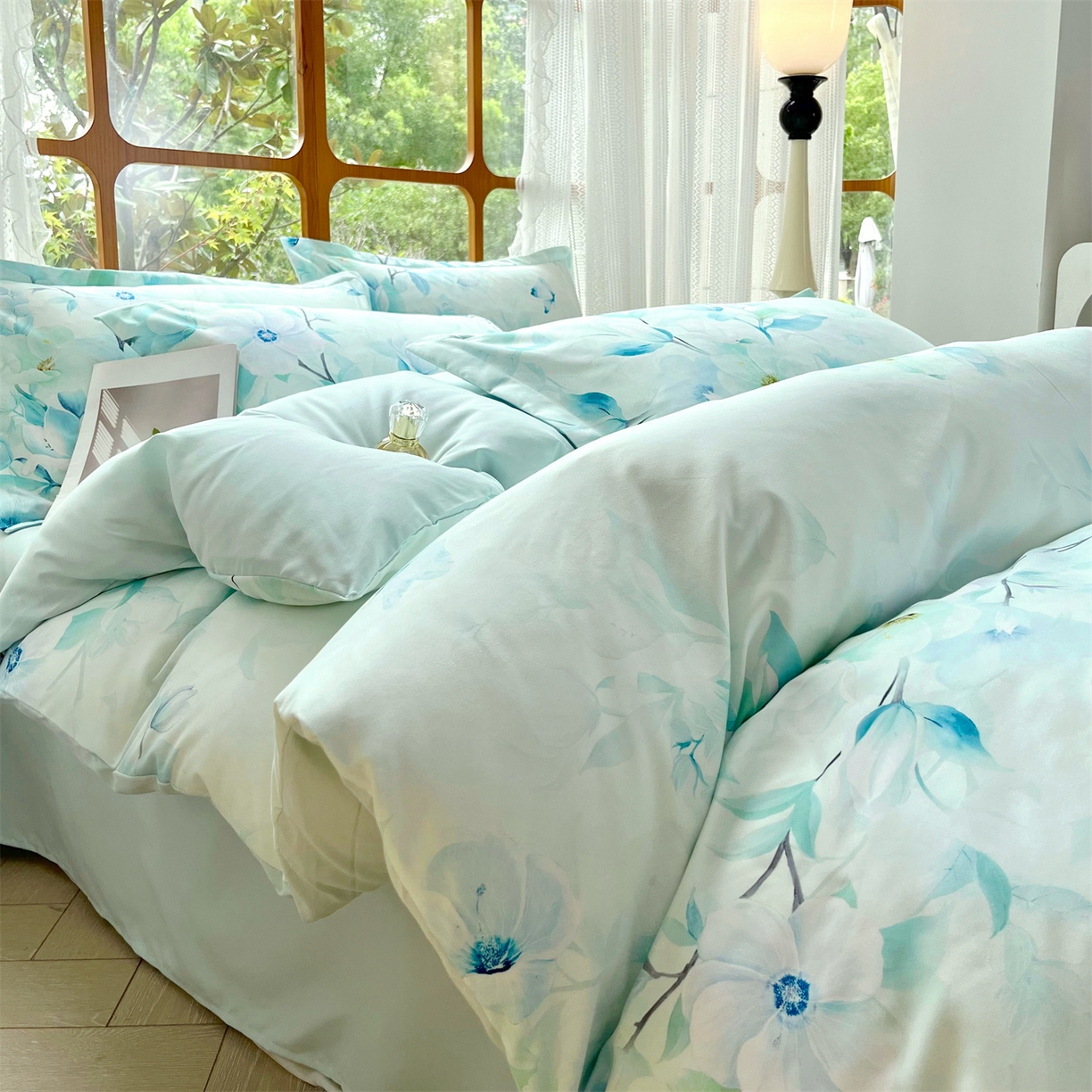 91家纺网 家纺一手货源 找家纺 佳宇轩 2025新款活性数码印花单人三件套双人四件套 一路生花