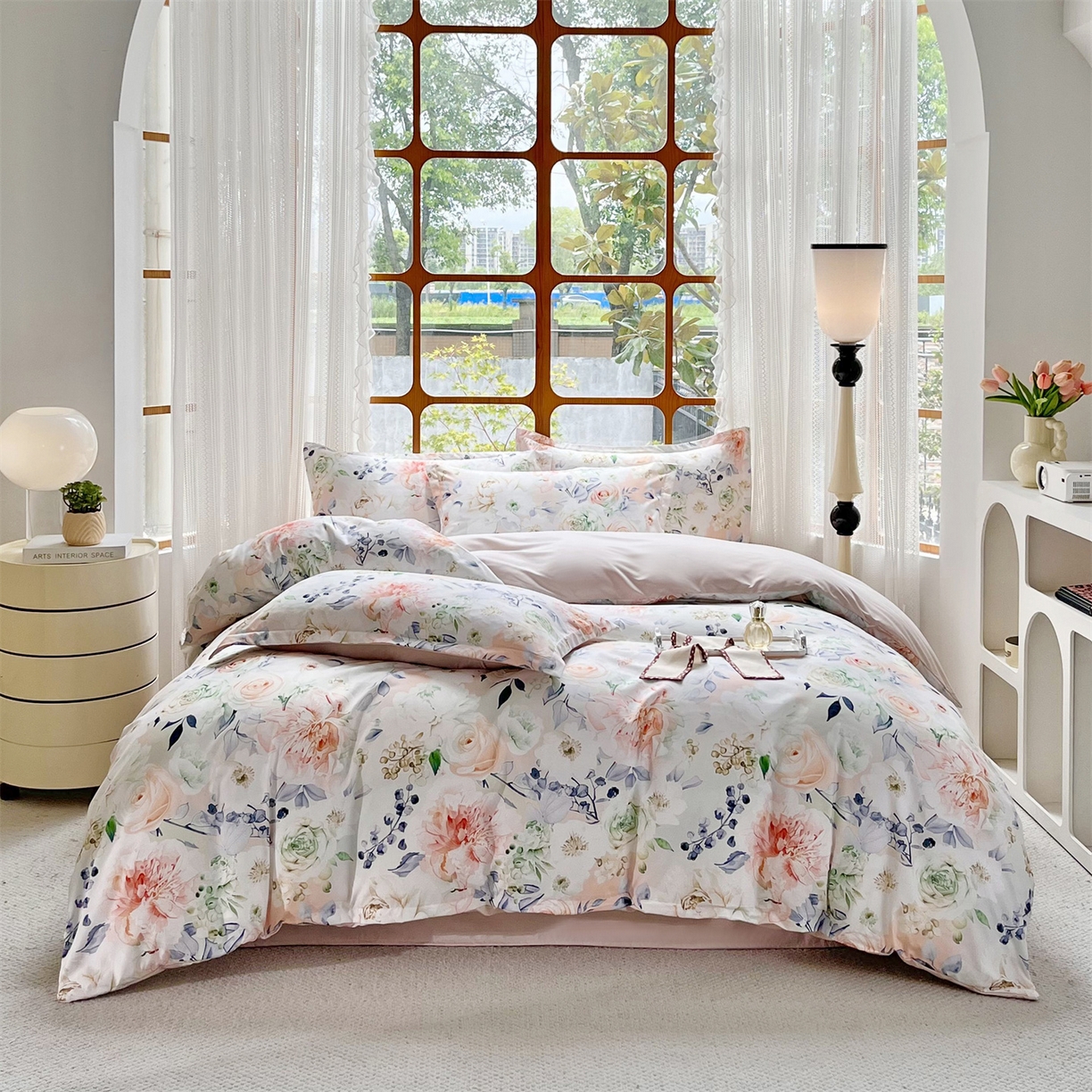 91家纺网 家纺一手货源 找家纺 佳宇轩 2025新款活性数码印花单人三件套双人四件套 前程似锦