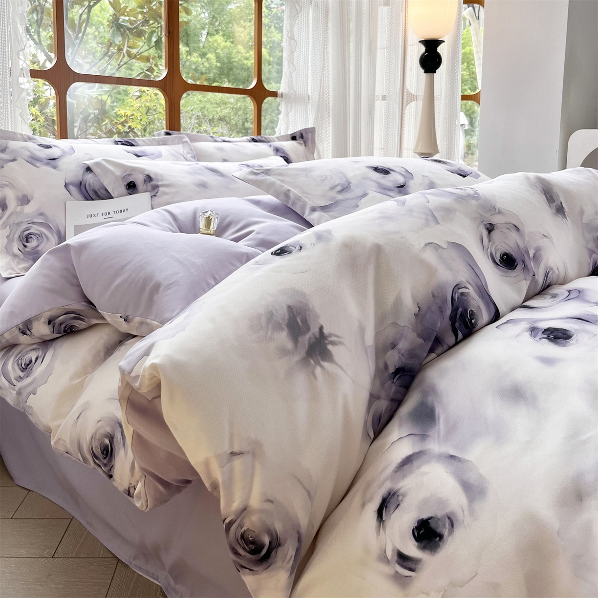 91家纺网 家纺一手货源 找家纺 佳宇轩 2025新款活性数码印花单人三件套双人四件套 空谷幽兰