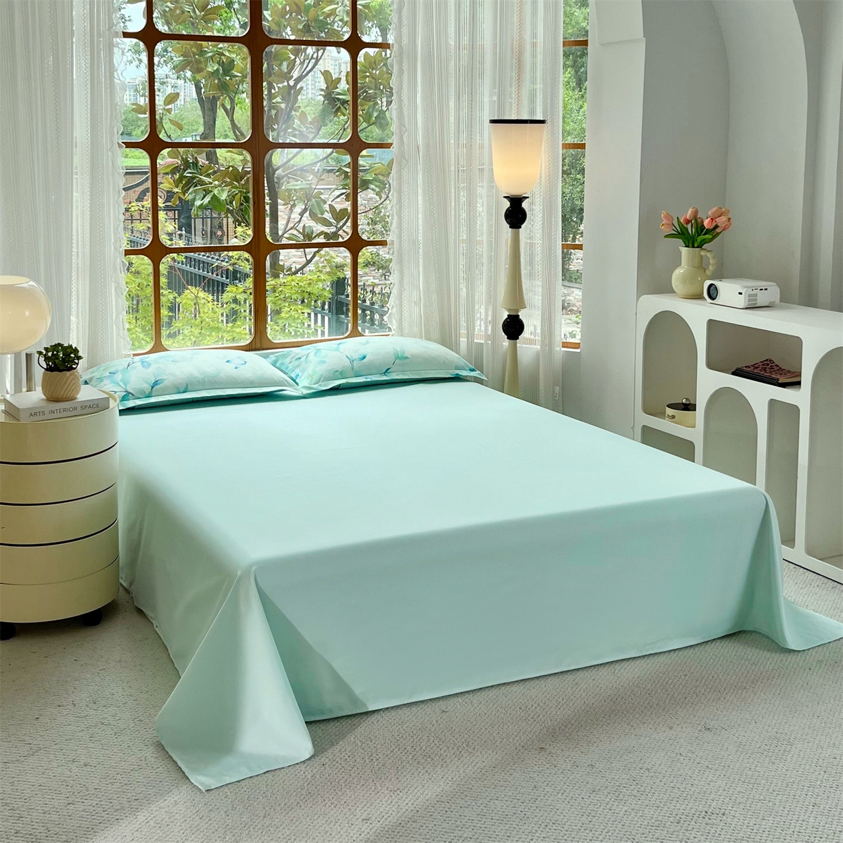 91家纺网 家纺一手货源 找家纺 佳宇轩 2025新款活性数码印花单人三件套双人四件套 一路生花