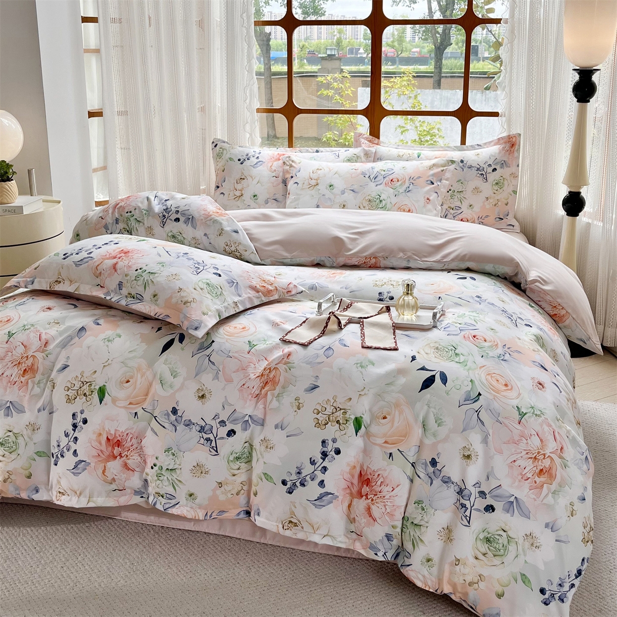 91家纺网 家纺一手货源 找家纺 佳宇轩 2025新款活性数码印花单人三件套双人四件套 前程似锦