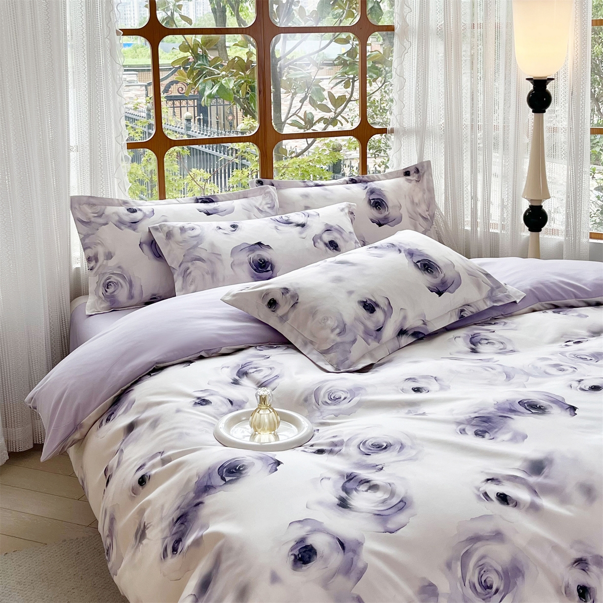 91家纺网 家纺一手货源 找家纺 佳宇轩 2025新款活性数码印花单人三件套双人四件套 空谷幽兰