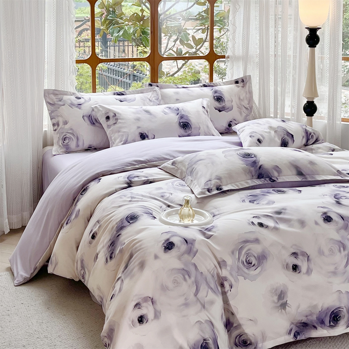 91家纺网 家纺一手货源 找家纺 佳宇轩 2025新款活性数码印花单人三件套双人四件套 空谷幽兰