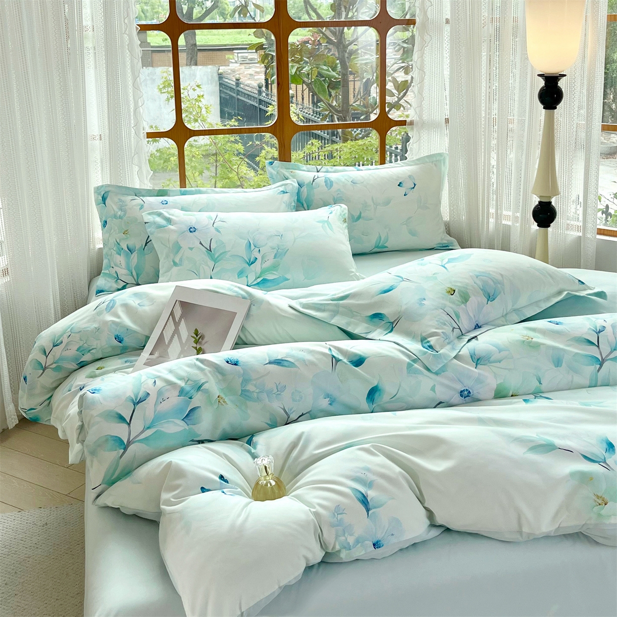 91家纺网 家纺一手货源 找家纺 佳宇轩 2025新款活性数码印花单人三件套双人四件套 一路生花