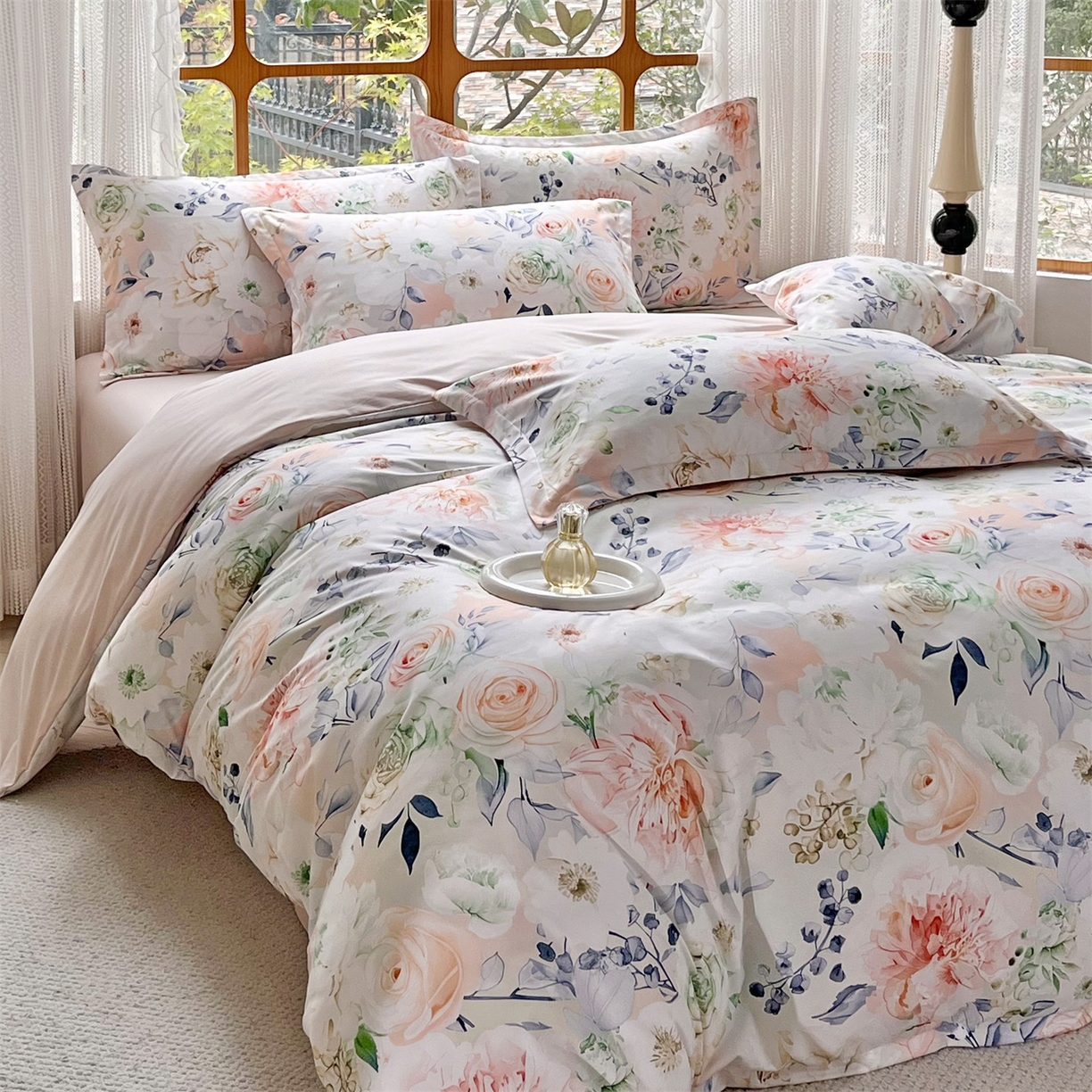 91家纺网 家纺一手货源 找家纺 佳宇轩 2025新款活性数码印花单人三件套双人四件套 前程似锦