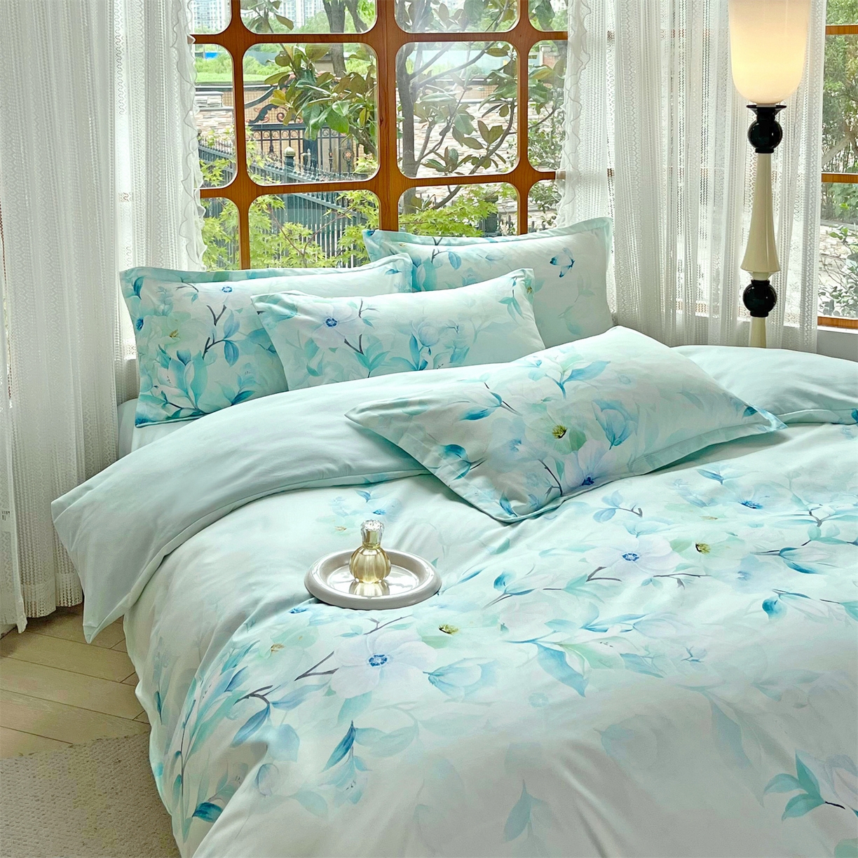 91家纺网 家纺一手货源 找家纺 佳宇轩 2025新款活性数码印花单人三件套双人四件套 一路生花