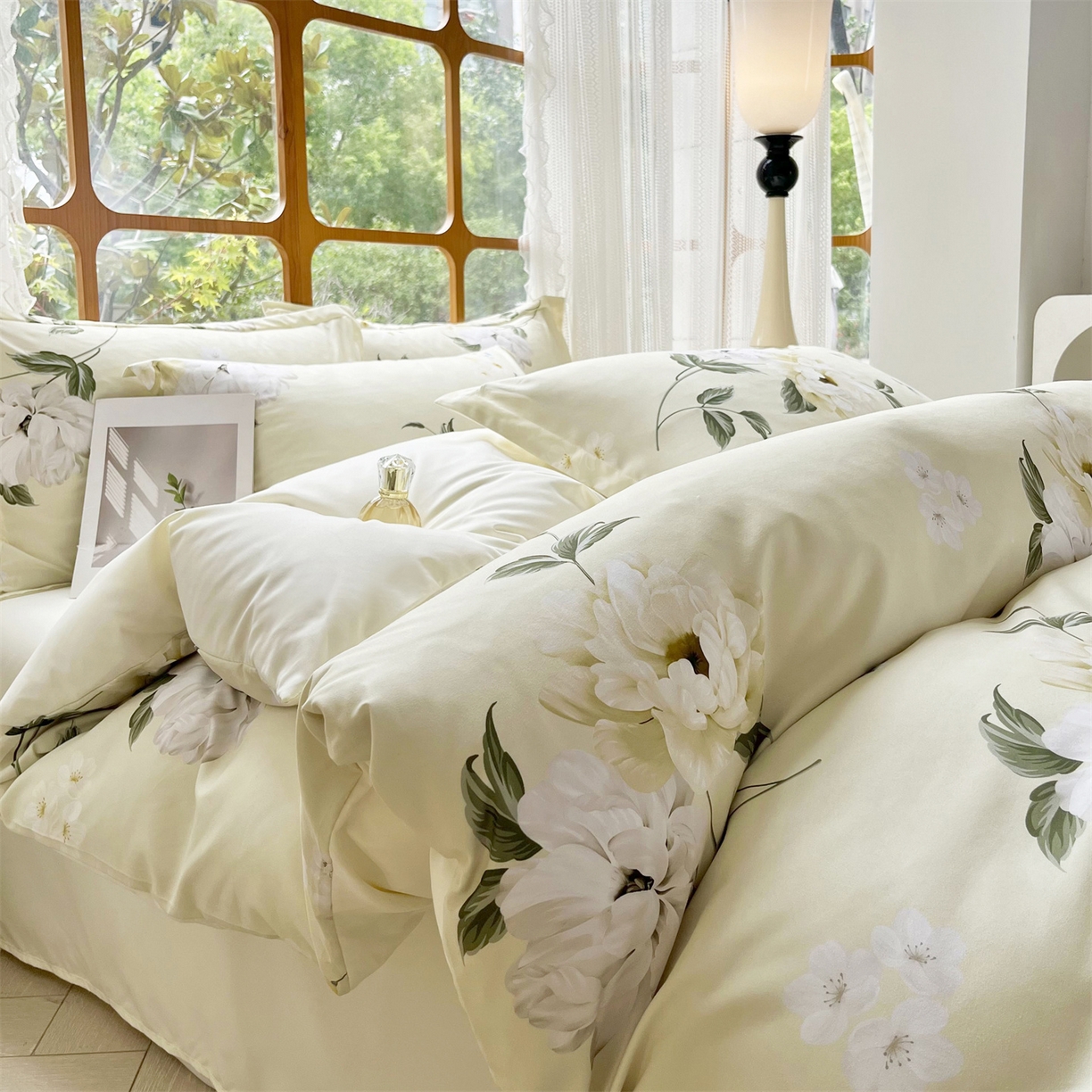 91家纺网 家纺一手货源 找家纺 佳宇轩 2025新款活性数码印花单人三件套双人四件套 春色满园