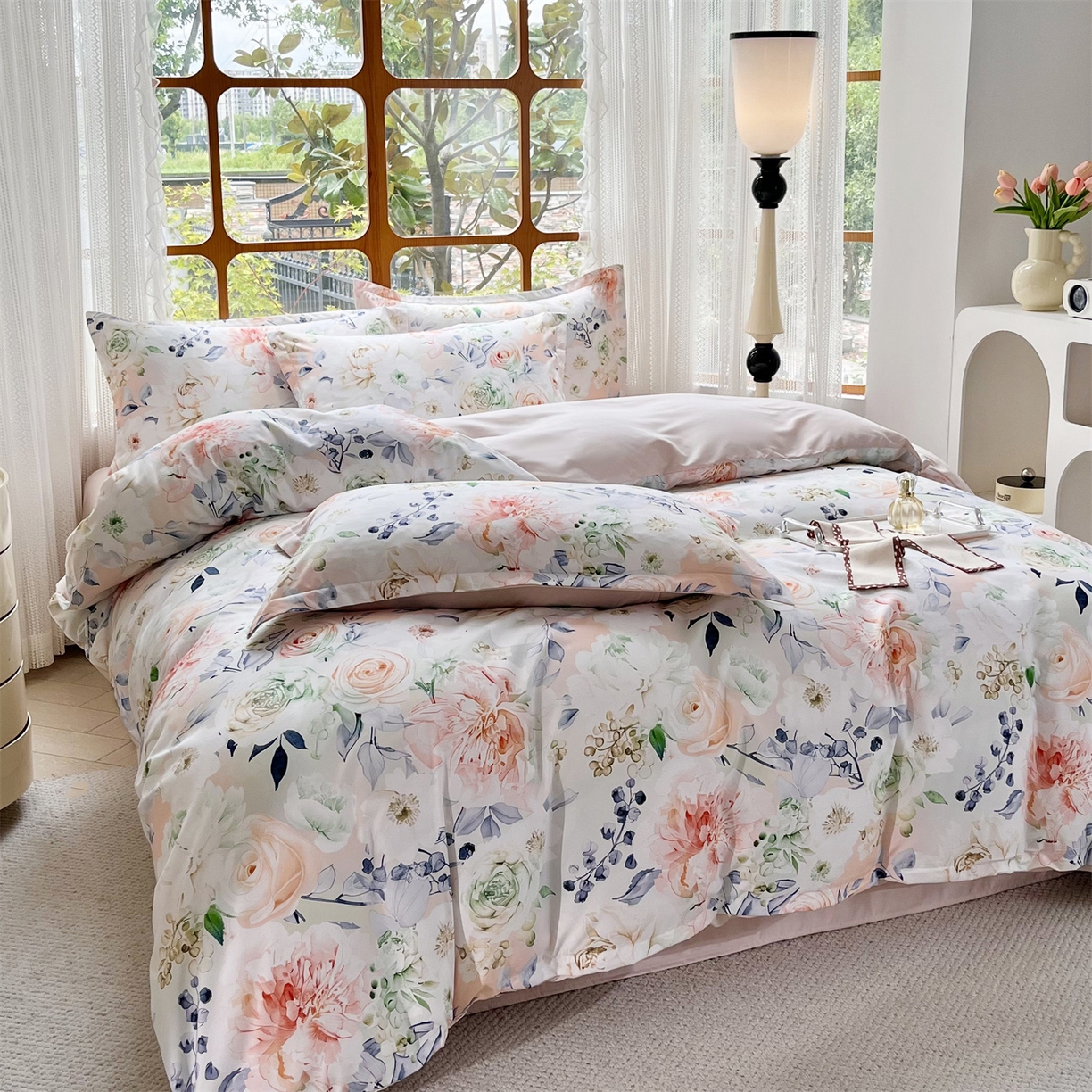 91家纺网 家纺一手货源 找家纺 佳宇轩 2025新款活性数码印花单人三件套双人四件套 前程似锦