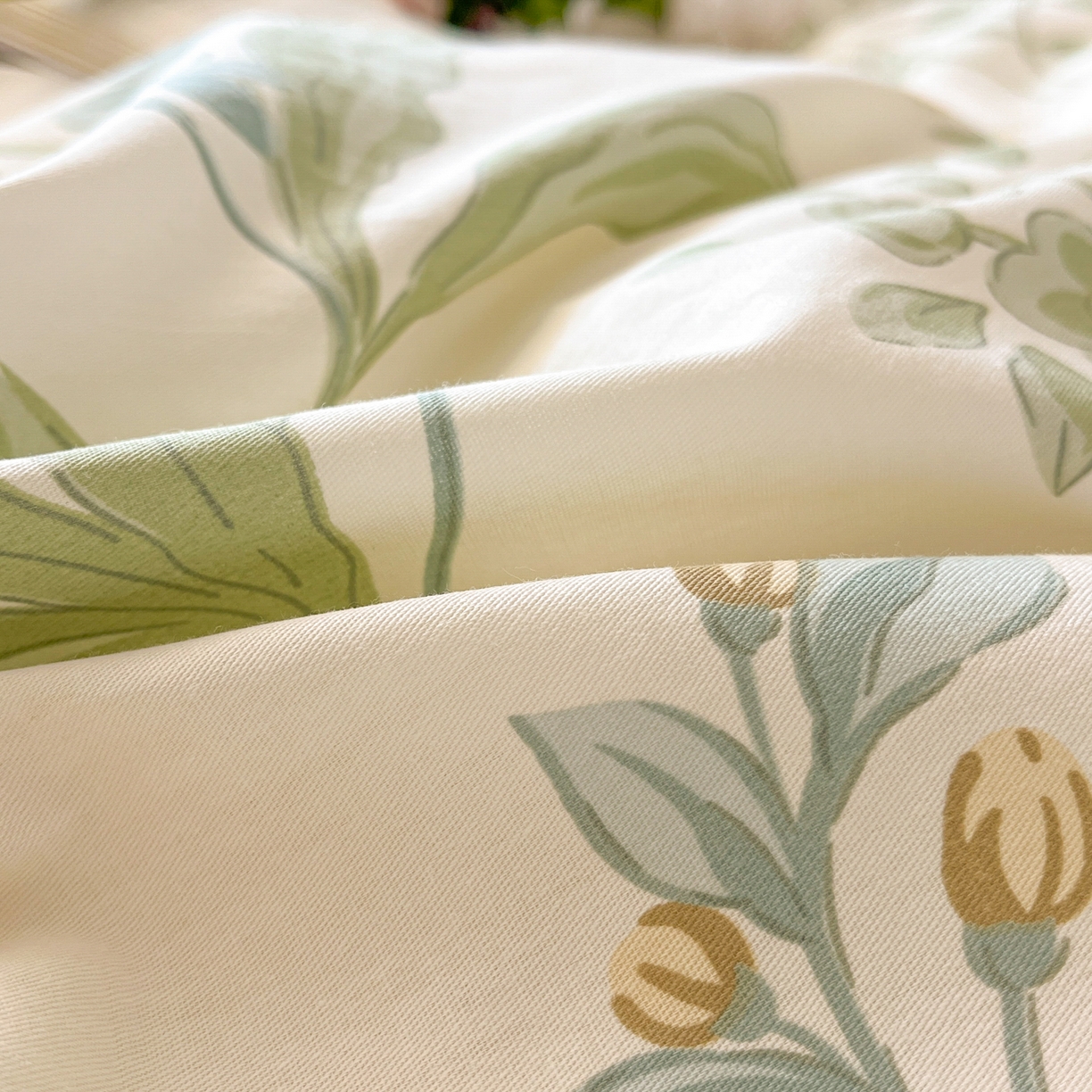 91家纺网 家纺一手货源 找家纺 花梦欣 2025新款全棉纯棉印花单品系列-多规格枕套单品枕套枕套单件 仙草