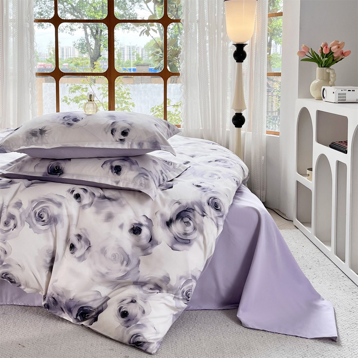 91家纺网 家纺一手货源 找家纺 佳宇轩 2025新款活性数码印花单人三件套双人四件套 空谷幽兰