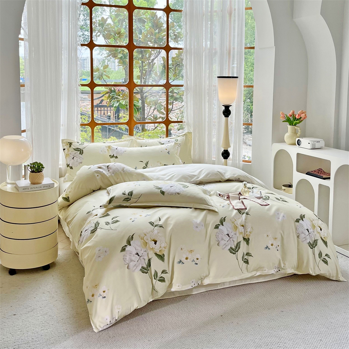 91家纺网 家纺一手货源 找家纺 佳宇轩 2025新款活性数码印花单人三件套双人四件套 春色满园