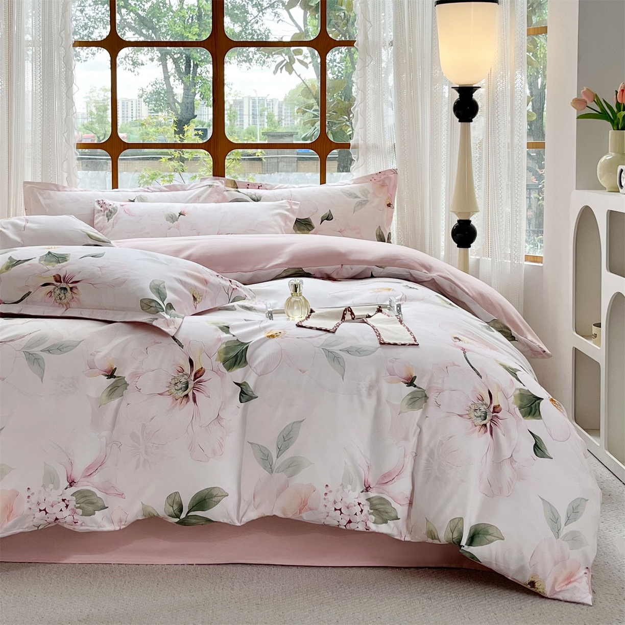 91家纺网 家纺一手货源 找家纺 佳宇轩 2025新款活性数码印花单人三件套双人四件套 欣欣向荣