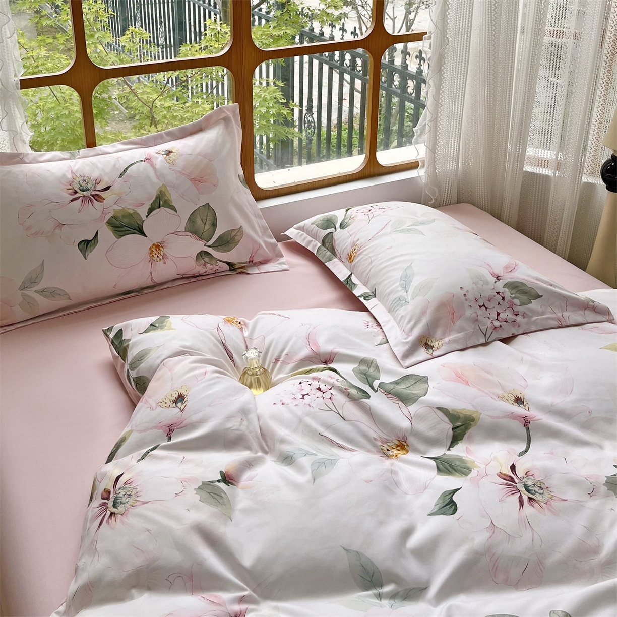 91家纺网 家纺一手货源 找家纺 佳宇轩 2025新款活性数码印花单人三件套双人四件套 欣欣向荣