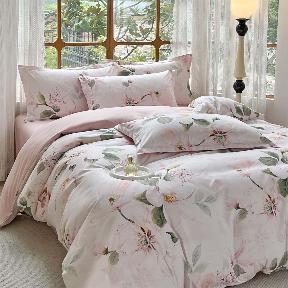 91家纺网 家纺一手货源 找家纺 佳宇轩 2025新款活性数码印花单人三件套双人四件套 欣欣向荣