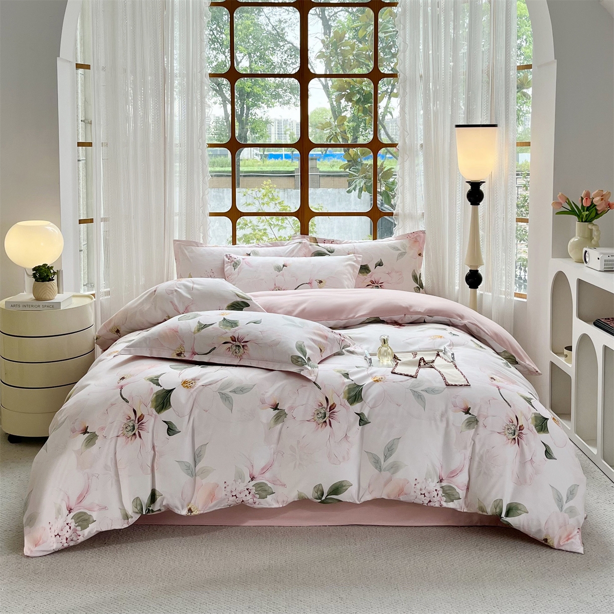 91家纺网 家纺一手货源 找家纺 佳宇轩 2025新款活性数码印花单人三件套双人四件套 欣欣向荣