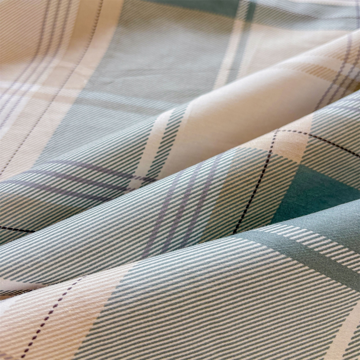 91家纺网 家纺一手货源 找家纺 花梦欣 2025新款全棉纯棉印花单品系列-多规格枕套单品枕套枕套单件 悬浮晶阵绿