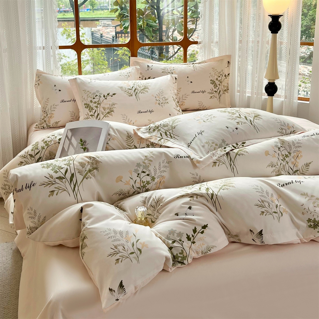 91家纺网 家纺一手货源 找家纺 佳宇轩 2025新款活性数码印花单人三件套双人四件套 忘忧草