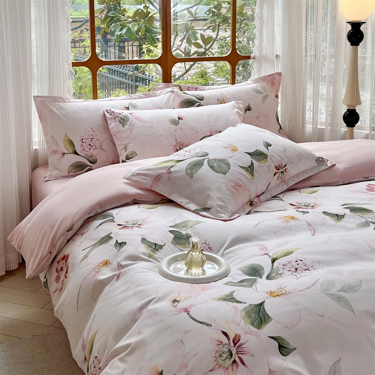 91家纺网 家纺一手货源 找家纺 佳宇轩 2025新款活性数码印花单人三件套双人四件套 欣欣向荣