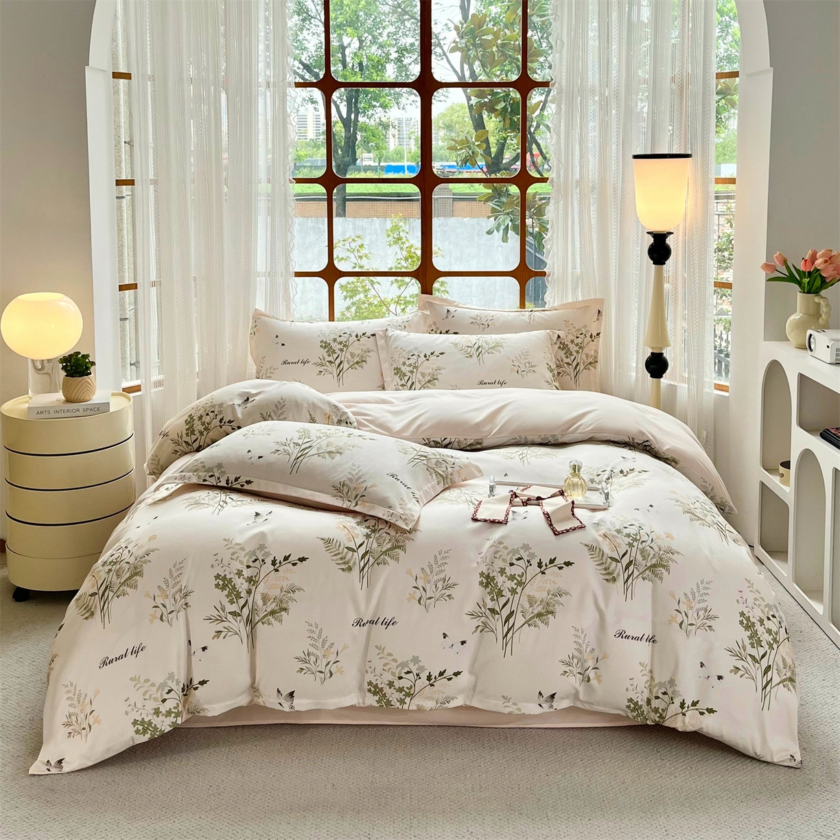 91家纺网 家纺一手货源 找家纺 佳宇轩 2025新款活性数码印花单人三件套双人四件套 忘忧草